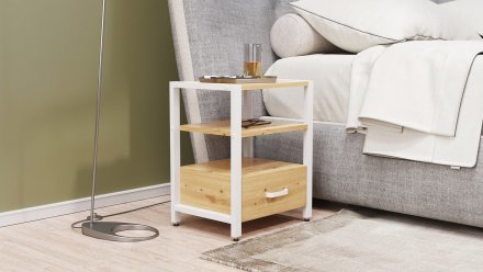 Тумба універсальна Ferrum-decor Вів'єн 1/1 50x41x40 білий ДСП Дуб Артизан 16мм (FRD-104147) Тумба універсальна Ferrum-decor Вів'єн 1/1 50x41x40 білий ДСП Дуб Артизан 16мм (FRD-104147)