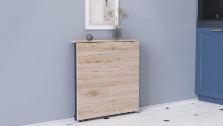 Стіл-книжка трансформер Оріон 1 Ferrum-decor 750x810x730 Чорний метал ДСП Дуб Сан-Марино 16 мм (FRD-104598)