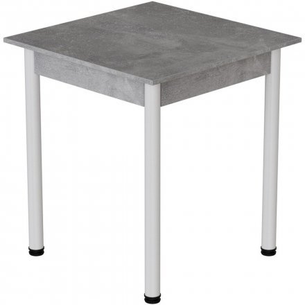 Стіл кухонний Ferrum-decor Агата 75x70x70 Білий ДСП Бетон 16мм (FRD-105555)