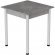 Стіл кухонний Ferrum-decor Агата 75x70x70 Білий ДСП Бетон 16мм (FRD-105555)