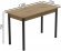 Стіл кухонний Ferrum-decor Беніта 75x120x70 Чорний ДСП Дуб Артизан 16мм (FRD-105697)