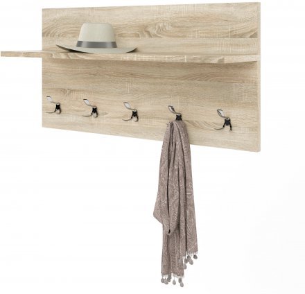 Вішалка на стіну Еверест Соната-800 80х40 см Дуб сонома (DTM-2122) Вішалка на стіну Еверест Соната-800 80х40 см Дуб сонома (DTM-2122)