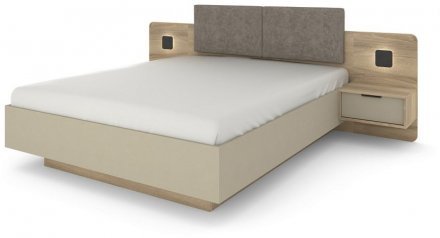 Ліжко (каркас) Perfect Home Летто / Letto 160 двоспальне з тумбами приліжковими та підсвіткою Дуб терра темний/сірий кам'яний (PFH-092038) Ліжко (каркас) Perfect Home Летто / Letto 160 двоспальне з тумбами приліжковими та підсвіткою Дуб терра темний/сірий кам'яний (PFH-092038)