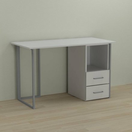 Письмовий стіл Ferrum-decor Отто 75x140x70 сірий ДСП Біле 16мм (FRD-101521) Письмовий стіл Ferrum-decor Отто 75x140x70 сірий ДСП Біле 16мм (FRD-101521)