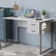 Письмовий стіл Ferrum-decor Дакота 75x120x60 сірий ДСП Біле 16мм (FRD-102310) Письмовий стіл Ferrum-decor Дакота 75x120x60 сірий ДСП Біле 16мм (FRD-102310)