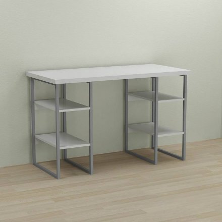 Письмовий стіл Ferrum-decor Карен 76x120x70 сірий ДСП Біле 32мм (FRD-102443) Письмовий стіл Ferrum-decor Карен 76x120x70 сірий ДСП Біле 32мм (FRD-102443)