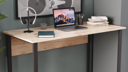 Комп'ютерний стіл Ferrum-decor Курт 75x100x70 чорний ДСП Дуб Сан-Марино 16мм (FRD-103929) Комп'ютерний стіл Ferrum-decor Курт 75x100x70 чорний ДСП Дуб Сан-Марино 16мм (FRD-103929)