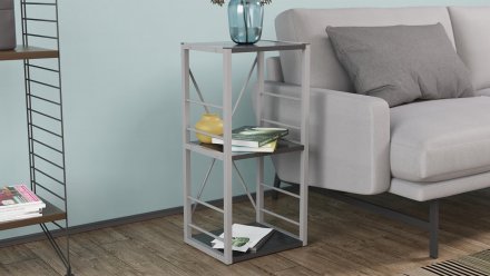 Етажерка 3/34 Ferrum-decor Серії Конект 73x34x28 сірий ДСП Сосна Кембра 16мм (FRD-104306) Етажерка 3/34 Ferrum-decor Серії Конект 73x34x28 сірий ДСП Сосна Кембра 16мм (FRD-104306)
