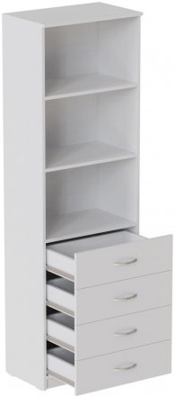 Шафа Анжело Ferrum-decor на 3 полиці з 4 ящики 1900x600x380 ДСП Біле 16 мм (FRD-104983) Шафа Анжело Ferrum-decor на 3 полиці з 4 ящики 1900x600x380 ДСП Біле 16 мм (FRD-104983)