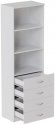 Шафа Анжело Ferrum-decor на 3 полиці з 4 ящики 1900x600x380 ДСП Біле 16 мм (FRD-104983)