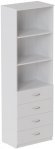 Шафа Анжело Ferrum-decor на 3 полиці з 4 ящики 1900x600x380 ДСП Біле 16 мм (FRD-104983)