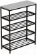 Полиця для взуття Слайм 4 Ferrum-decor 820x630x260 Чорний метал ДСП Біле 16 мм (FRD-105160)