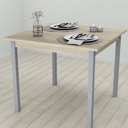 Стіл кухонний Ferrum-decor Дієго 75x90x90 Сірий ДСП Сонома 16мм (FRD-106315) Стіл кухонний Ferrum-decor Дієго 75x90x90 Сірий ДСП Сонома 16мм (FRD-106315)