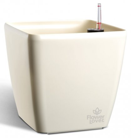 Розумний вазон Quadrato Flower Lover 18 см 41116613 Білий глянсовий