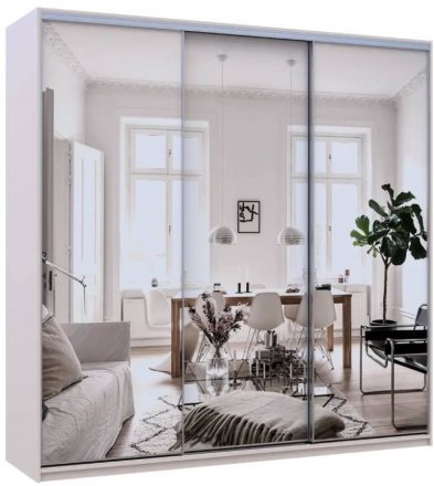 Шафа-купе Doros Сіті Лайт Кашемір 3 дзеркала 225х60х225 (DRS-011811) Шафа-купе Doros Сіті Лайт Кашемір 3 дзеркала 225х60х225 (DRS-011811)