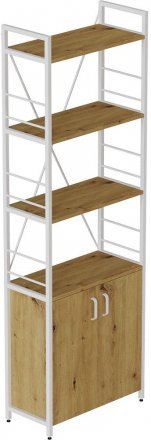 Етажерка 4/60 Ferrum-decor Серії Конект із тумбою 179x60x28 Білий ДСП Артизан (FRD-104496)