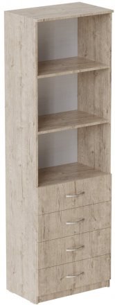 Шафа Анжело Ferrum-decor на 3 полиці з 4 ящики 1900x600x380 ДСП Дуб Сан-Марино 16 мм (FRD-104984)