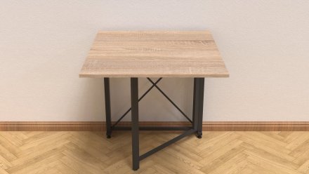 Стіл-книга трансформер Оріон 1 Ferrum-decor 750x810x730 Чорний метал ДСП Дуб Сонома 16 мм (FRD-104600)