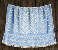 Покривало 130x170 см Kilim Тhrow blue Покривало 130x170 см Kilim Тhrow blue
