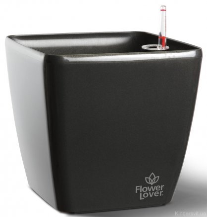 Розумний вазон Quadrato Flower Lover 22 см 41116620 Антрацит глянсовий Розумний вазон Quadrato Flower Lover 22 см 41116620 Антрацит глянсовий