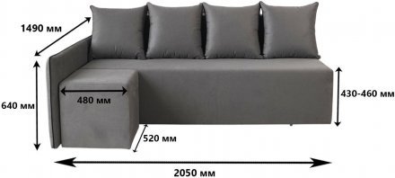 Кутовий диван ортопедичний iSmart MORRO Maxi єврокнижка 205x149 см (матрац Pocket spring) світло-бежевий Laura 2 (ISM-051358)