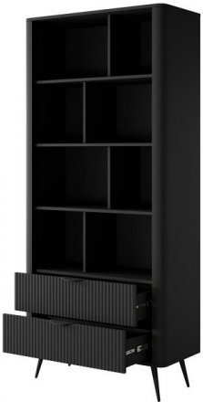 Стелаж Perfect Home Ланте / Lante 2S з 2 шухлядами і чорними ніжками Чорний (PFH-091104) Стелаж Perfect Home Ланте / Lante 2S з 2 шухлядами і чорними ніжками Чорний (PFH-091104)