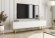 Тумба під телевізор Perfect Home Оро / Oro 3-дверна з золотими ніжками RTV175 Білий (PFH-091319)