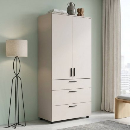 Шафа для одягу Doros Торн Кашемір 2 ДСП/3Ш (полиці) 90х51.6х200 (DRS-012028) Шафа для одягу Doros Торн Кашемір 2 ДСП/3Ш (полиці) 90х51.6х200 (DRS-012028)
