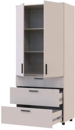 Шафа для одягу Doros Торн Кашемір 2 ДСП/3Ш (полиці) 90х51.6х200 (DRS-012028) Шафа для одягу Doros Торн Кашемір 2 ДСП/3Ш (полиці) 90х51.6х200 (DRS-012028)