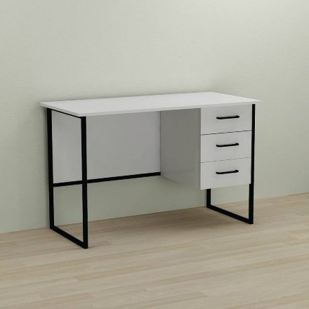 Письмовий стіл Ferrum-decor Гаррі 75x120x70 чорний ДСП Біле 16мм (FRD-103551) Письмовий стіл Ferrum-decor Гаррі 75x120x70 чорний ДСП Біле 16мм (FRD-103551)