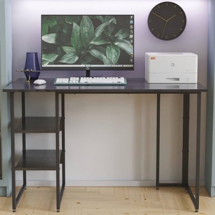 Комп'ютерний стіл Ferrum-decor Кевін 75x120x60 чорний ДСП Сосна Кембра 16мм (FRD-103803)