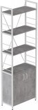 Етажерка 4/60 Ferrum-decor Серії Конект із тумбою 179x60x28 Білий ДСП Бетон (FRD-104497)