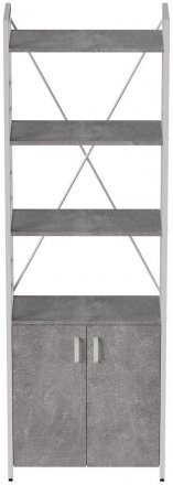 Етажерка 4/60 Ferrum-decor Серії Конект із тумбою 179x60x28 Білий ДСП Бетон (FRD-104497)