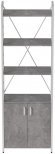 Етажерка 4/60 Ferrum-decor Серії Конект із тумбою 179x60x28 Білий ДСП Бетон (FRD-104497)