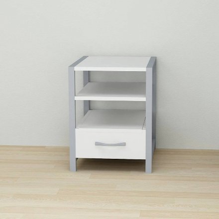 Тумба універсальна Ferrum-decor Вів'єн 1/1 50x41x40 сірий ДСП Біле 16мм (FRD-104151)