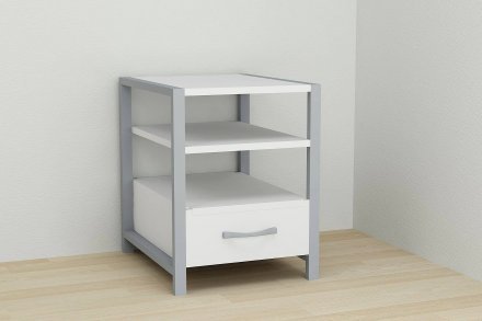 Тумба універсальна Ferrum-decor Вів'єн 1/1 50x41x40 сірий ДСП Біле 16мм (FRD-104151)