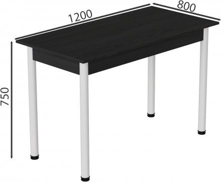 Стіл кухонний Ferrum-decor Беніта 75x120x80 Білий ДСП Сосна Кембра 16мм (FRD-105700) Стіл кухонний Ferrum-decor Беніта 75x120x80 Білий ДСП Сосна Кембра 16мм (FRD-105700)