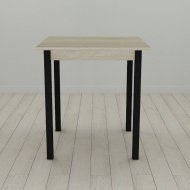 Стіл кухонний Ferrum-decor Дієго 75x90x90 Чорний ДСП Сонома 16мм (FRD-106318) Стіл кухонний Ferrum-decor Дієго 75x90x90 Чорний ДСП Сонома 16мм (FRD-106318)