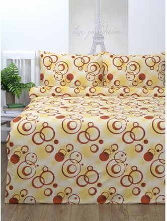 Постільна білизна Ranforce Pery жовтий євро svt-2000022286268 Постільна білизна Ranforce Pery жовтий євро svt-2000022286268