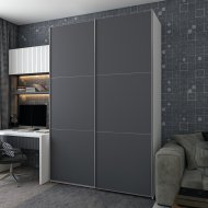 Шафа-купе двохдверна Doros G-Caiser 180х60х240 см Білий/Графіт (DRS-011018) Шафа-купе двохдверна Doros G-Caiser 180х60х240 см Білий/Графіт (DRS-011018)