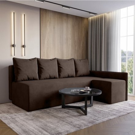 Кутовий диван ортопедичний iSmart MORRO Maxi єврокнижка 205x149 см (матрац Pocket spring) темно-коричневий Laura 8 (ISM-051359) Кутовий диван ортопедичний iSmart MORRO Maxi єврокнижка 205x149 см (матрац Pocket spring) темно-коричневий Laura 8 (ISM-051359)