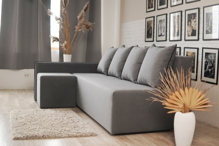Кутовий диван ортопедичний iSmart MORRO Maxi єврокнижка 205x149 см (матрац Pocket spring) темно-коричневий Laura 8 (ISM-051359)