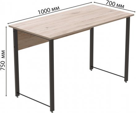 Комп'ютерний стіл Ferrum-decor Курт 75x100x70 чорний ДСП Дуб Сан-Марино 32мм (FRD-103933) Комп'ютерний стіл Ferrum-decor Курт 75x100x70 чорний ДСП Дуб Сан-Марино 32мм (FRD-103933)