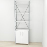 Етажерка 4/60 Ferrum-decor Серії Конект із тумбою 179x60x28 Сірий ДСП Біле (FRD-104498)