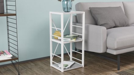 Етажерка 3/34 Ferrum-decor Серії Конект 73x34x28 білий ДСП Бетон 16мм (FRD-105527) Етажерка 3/34 Ferrum-decor Серії Конект 73x34x28 білий ДСП Бетон 16мм (FRD-105527)
