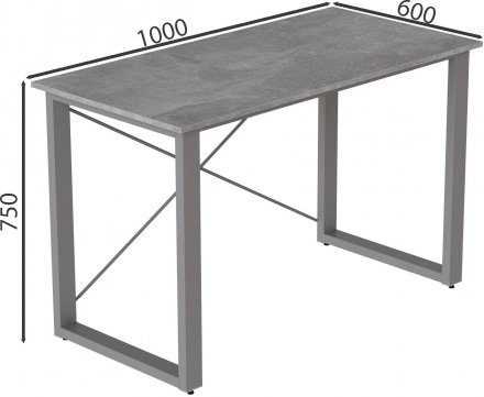 Письмовий стіл Ferrum-decor Драйв 750x1000x600 Сірий метал ДСП Бетон 16 мм (FRD-103100) Письмовий стіл Ferrum-decor Драйв 750x1000x600 Сірий метал ДСП Бетон 16 мм (FRD-103100)