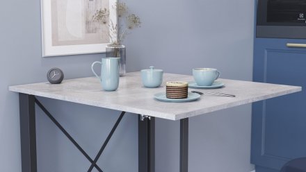 Стіл-книга трансформер Оріон 1 Ferrum-decor 750x810x730 Чорний метал ДСП Бетон 16 мм (FRD-104603) Стіл-книга трансформер Оріон 1 Ferrum-decor 750x810x730 Чорний метал ДСП Бетон 16 мм (FRD-104603)