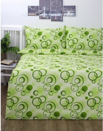 Постільна білизна Ranforce Pery зелений євро svt-2000022286275 Постільна білизна Ranforce Pery зелений євро svt-2000022286275