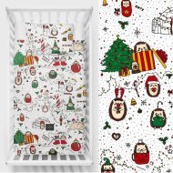 Дитяча постіль наволочка та підковдра Різдвяні їжачки lullalove-9525 Дитяча постіль наволочка та підковдра Різдвяні їжачки lullalove-9525