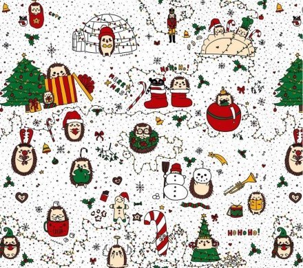 Дитяча постіль наволочка та підковдра Різдвяні їжачки lullalove-9525 Дитяча постіль наволочка та підковдра Різдвяні їжачки lullalove-9525